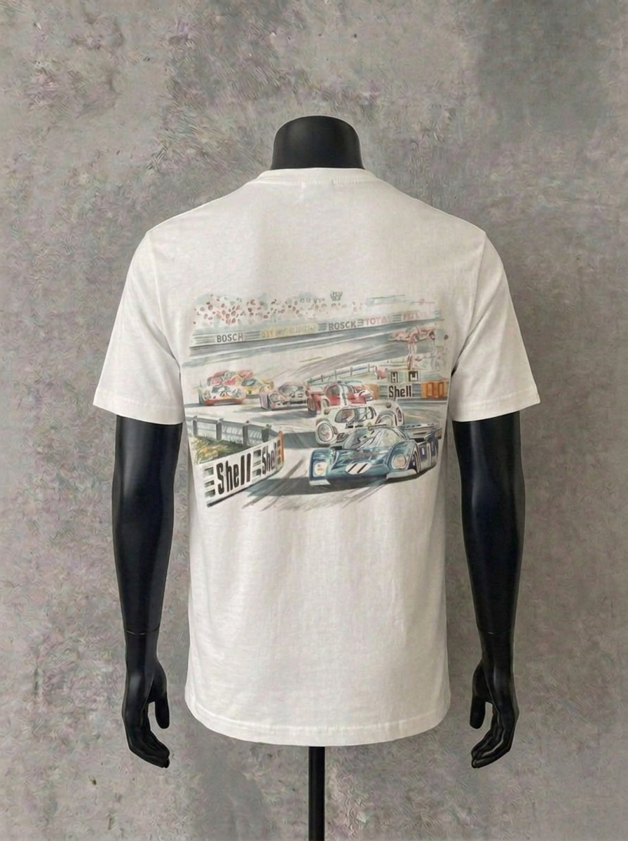 Racecars - Back Print | White Tee