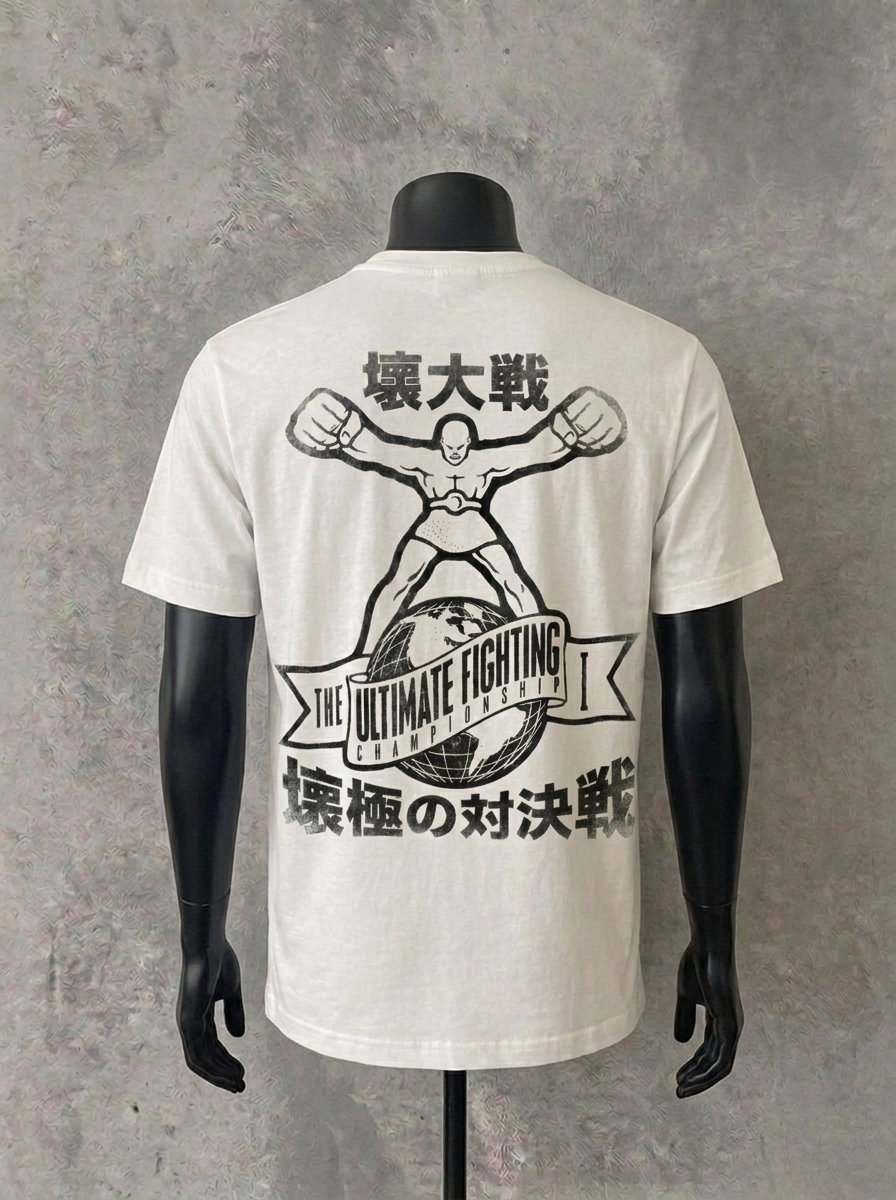 Ultimate Fighting (Back Print) | White Tee