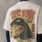 Japanese Kaiju Face (Back Print) | White Tee