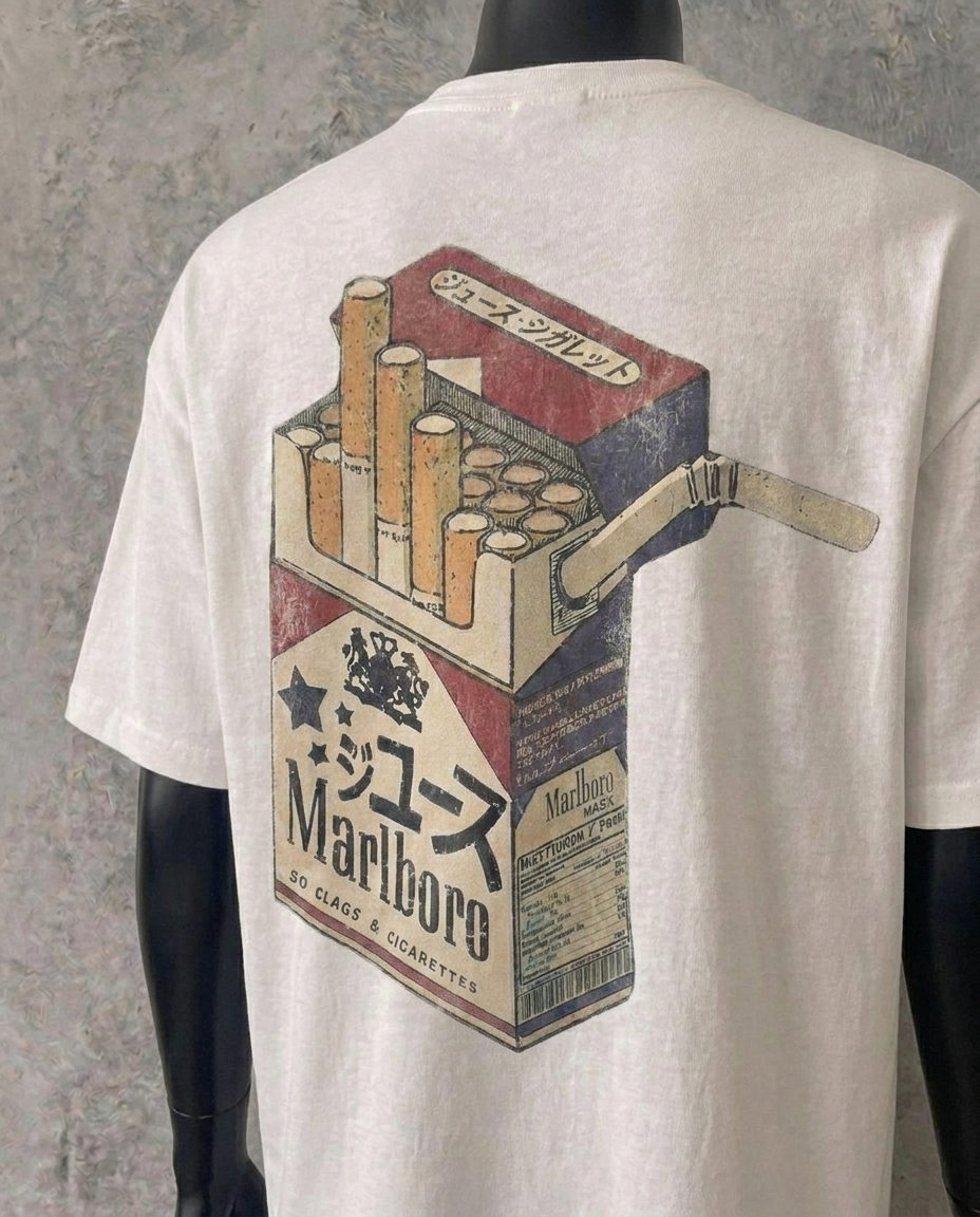 Marlboro Retro Double Sided | White Tee