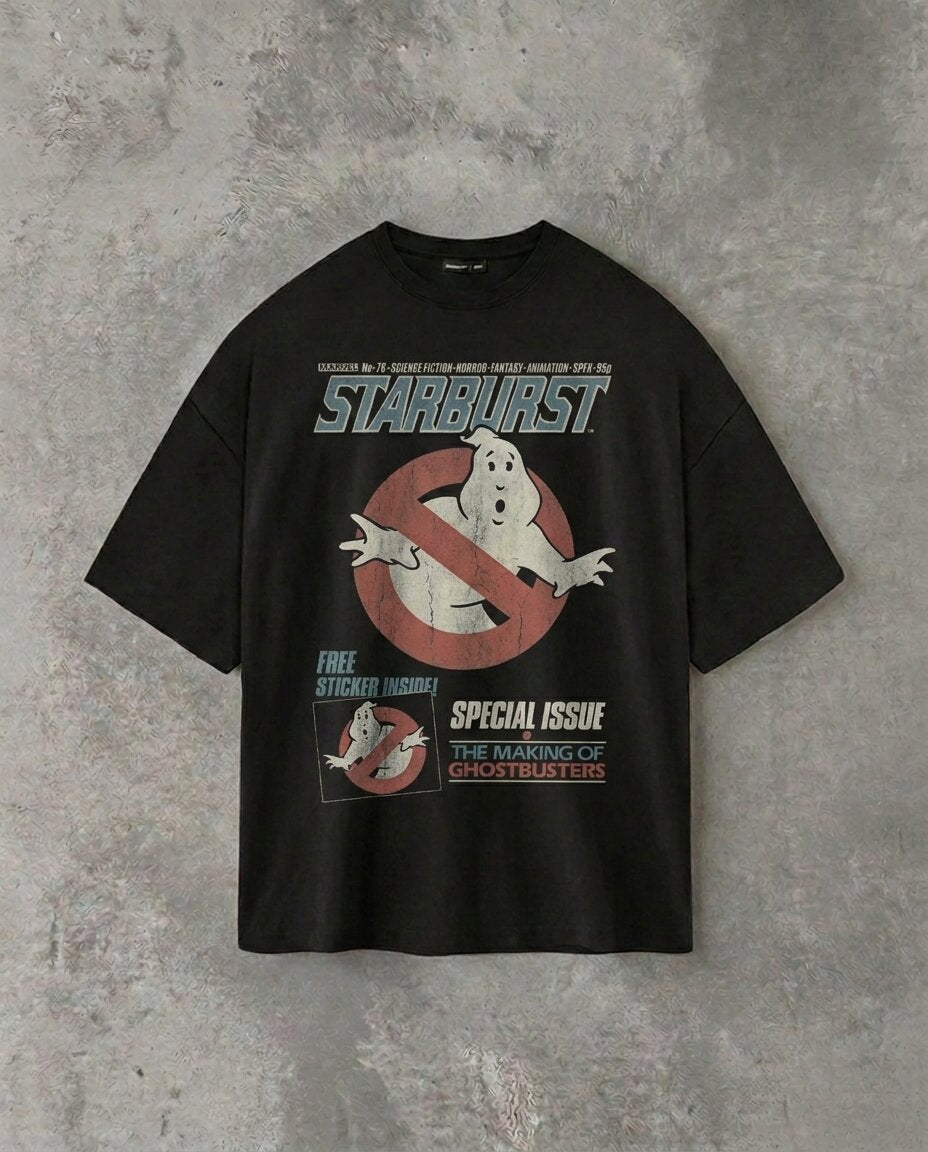 “Ghostbuster Starburst” Vintage Style | Black Tee