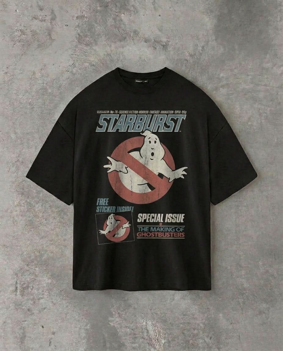 “Ghostbuster Starburst” Vintage Style | Black Tee