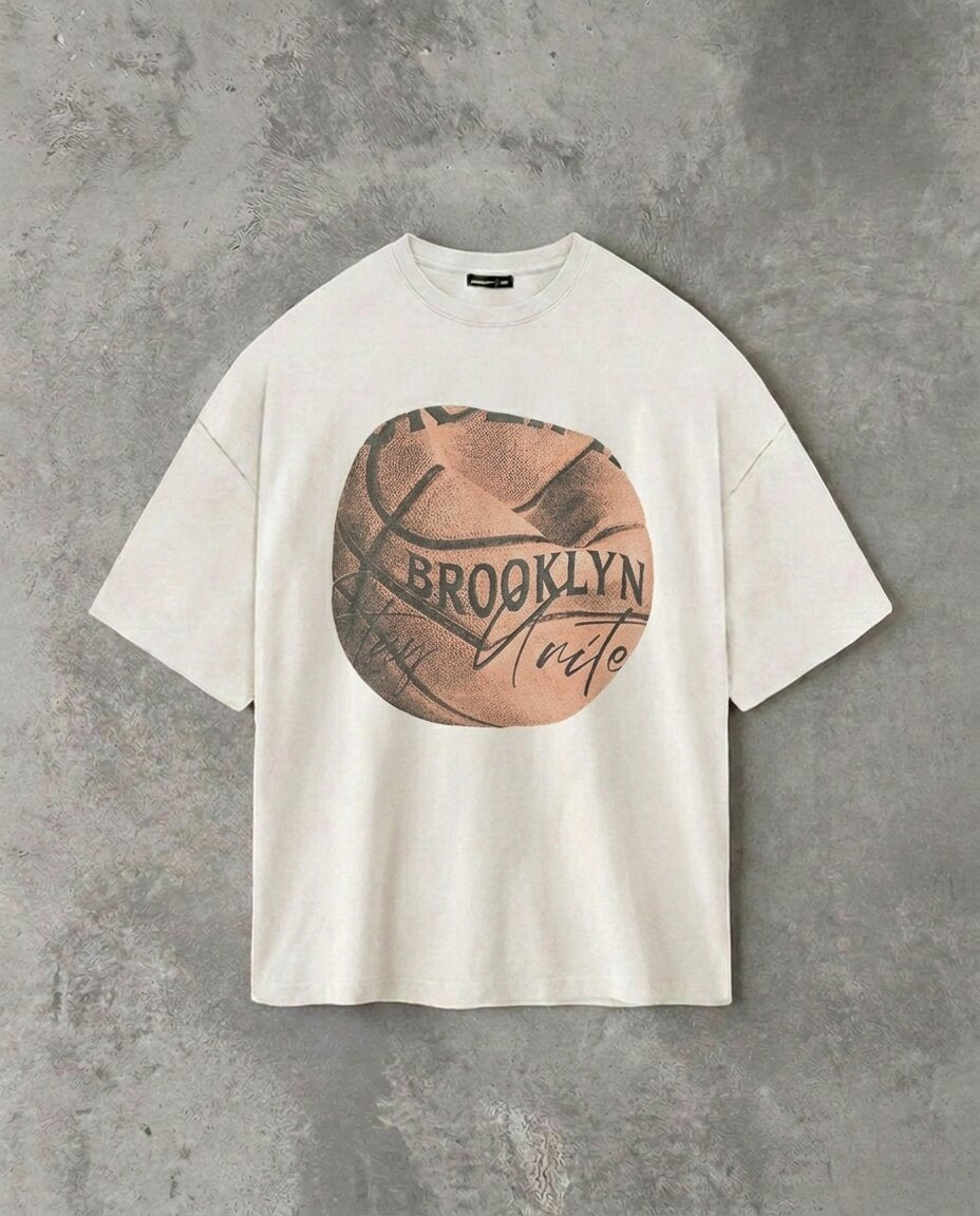 Brooklyn Basketball White Tee