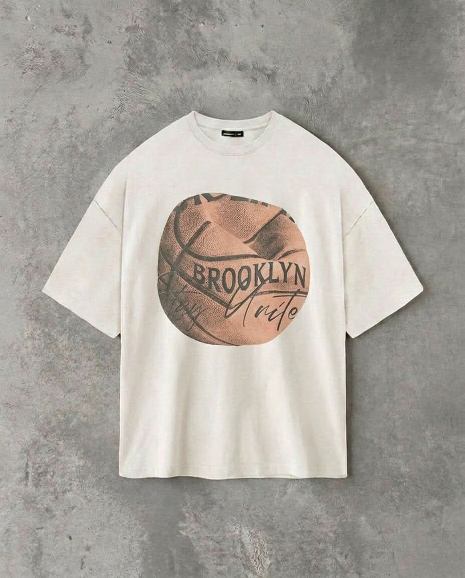 Brooklyn Basketball White Tee