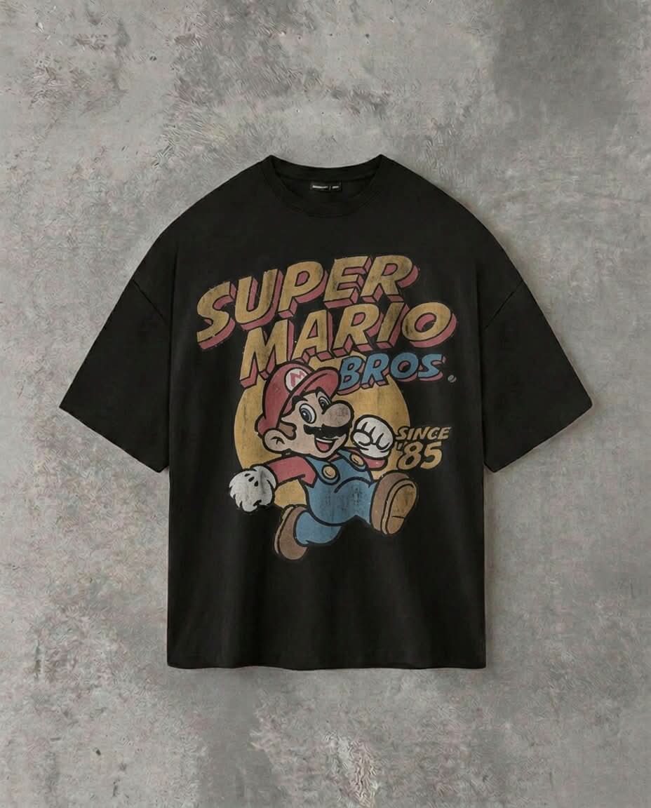 Super Mario Bros | Black T-Shirt