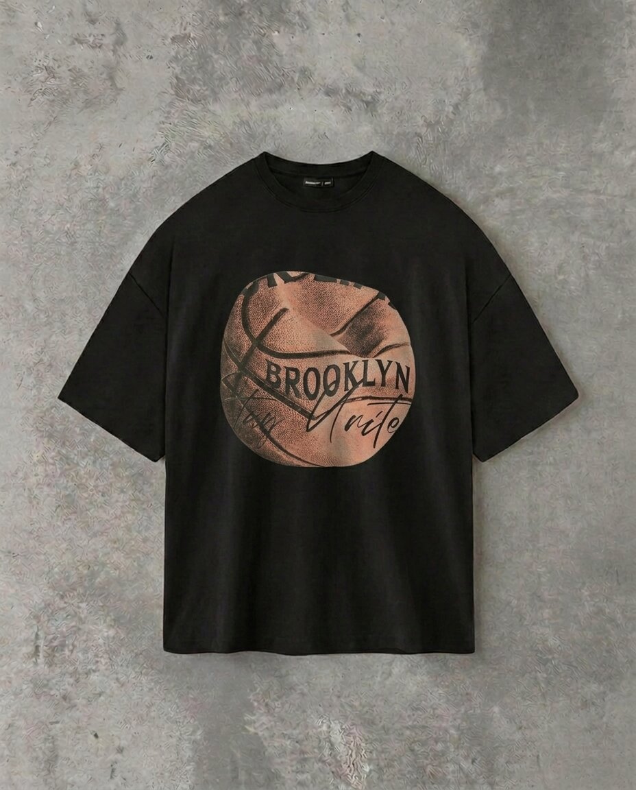 Brooklyn Basketball | Black Tee