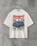 Japanese Motorsport Poster Graphic Tee | White T-Shirt