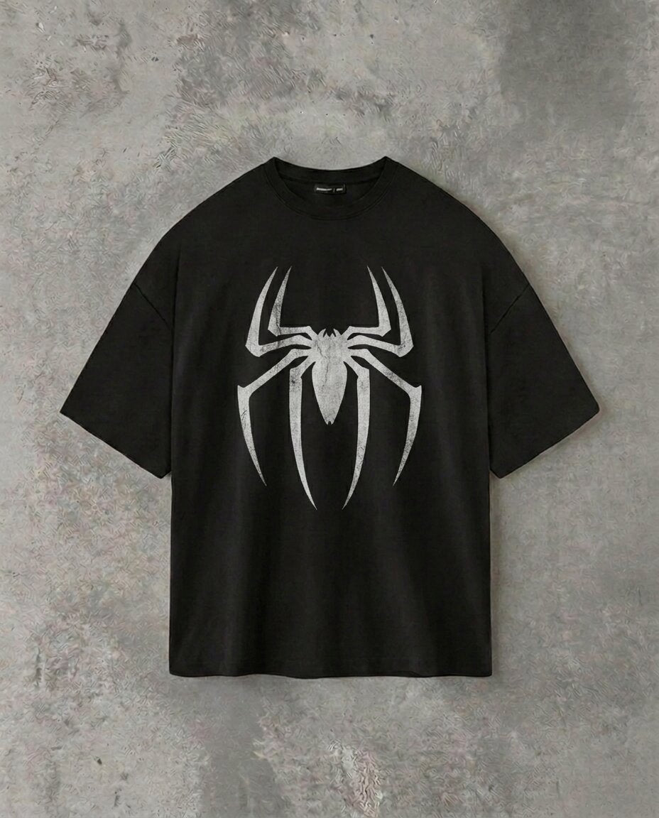 Spider-Man Monogram | Black Tee