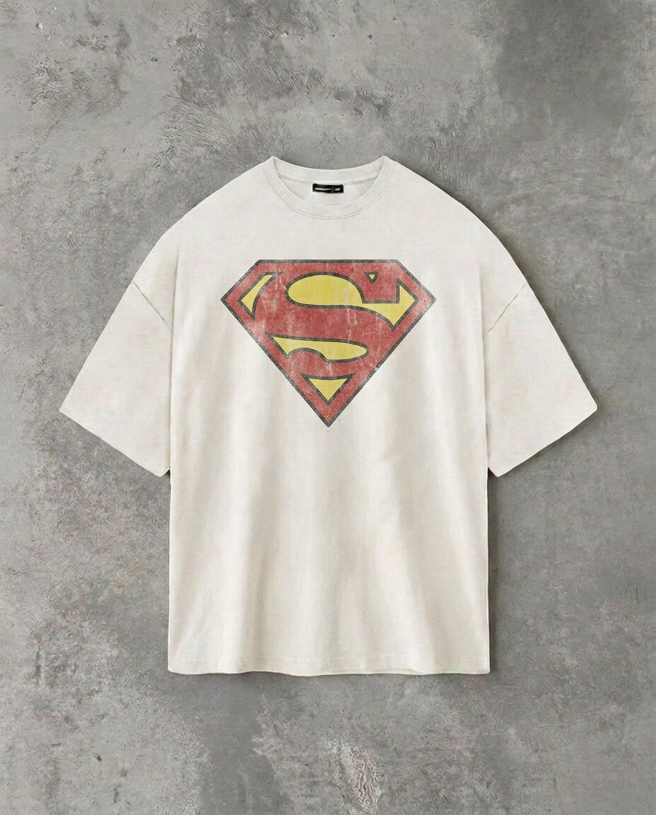 Superman Monogram | White Tee