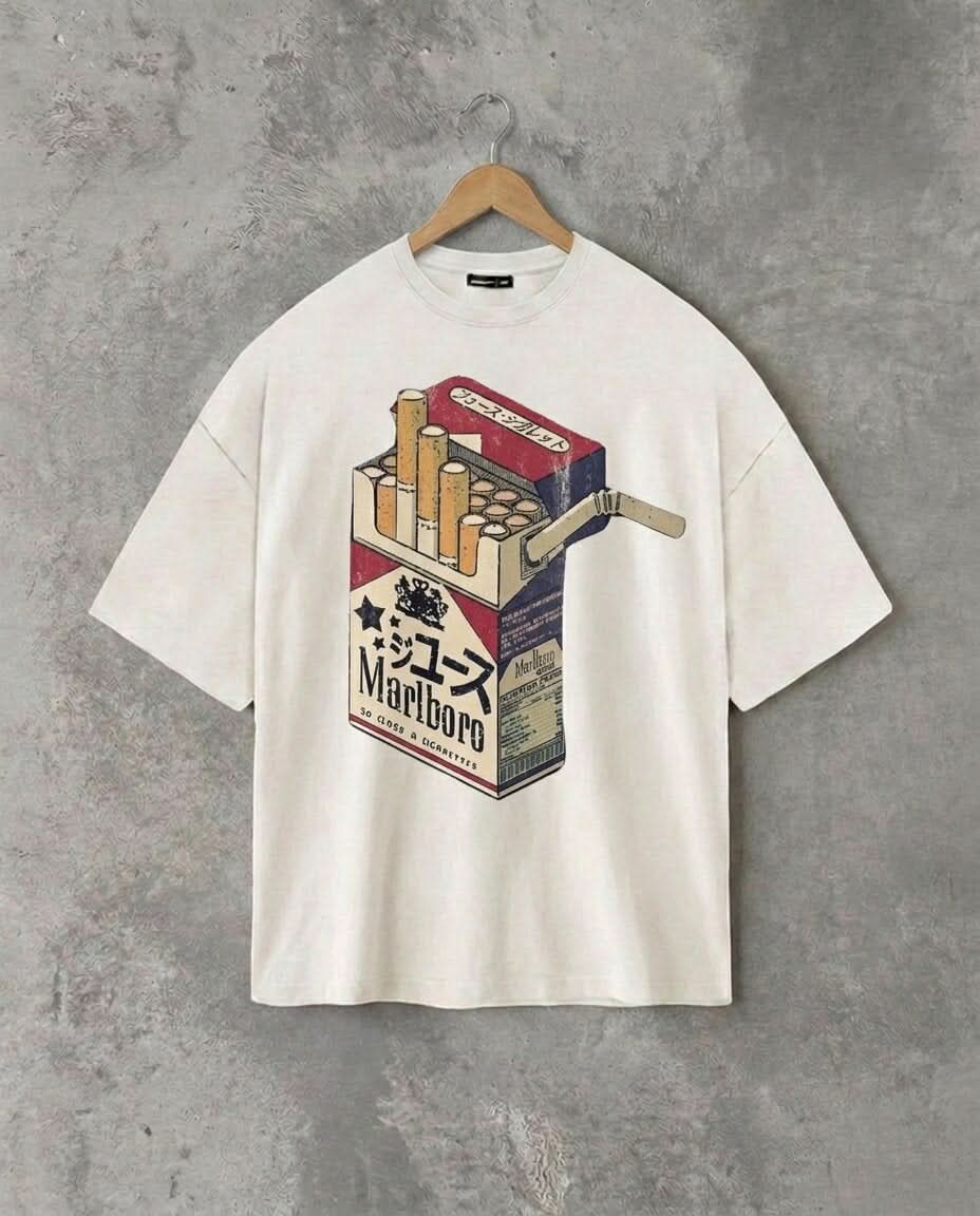 Marlboro Pack Vintage Style | White Tee