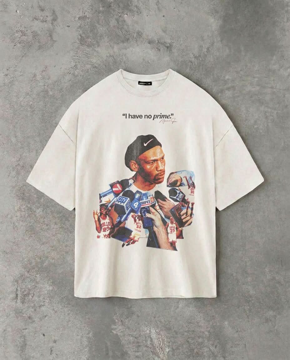 "I Had No Prime" Jordan | White Tee