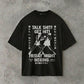 “Talk Shit, Get Hit” Statement | Black Tee
