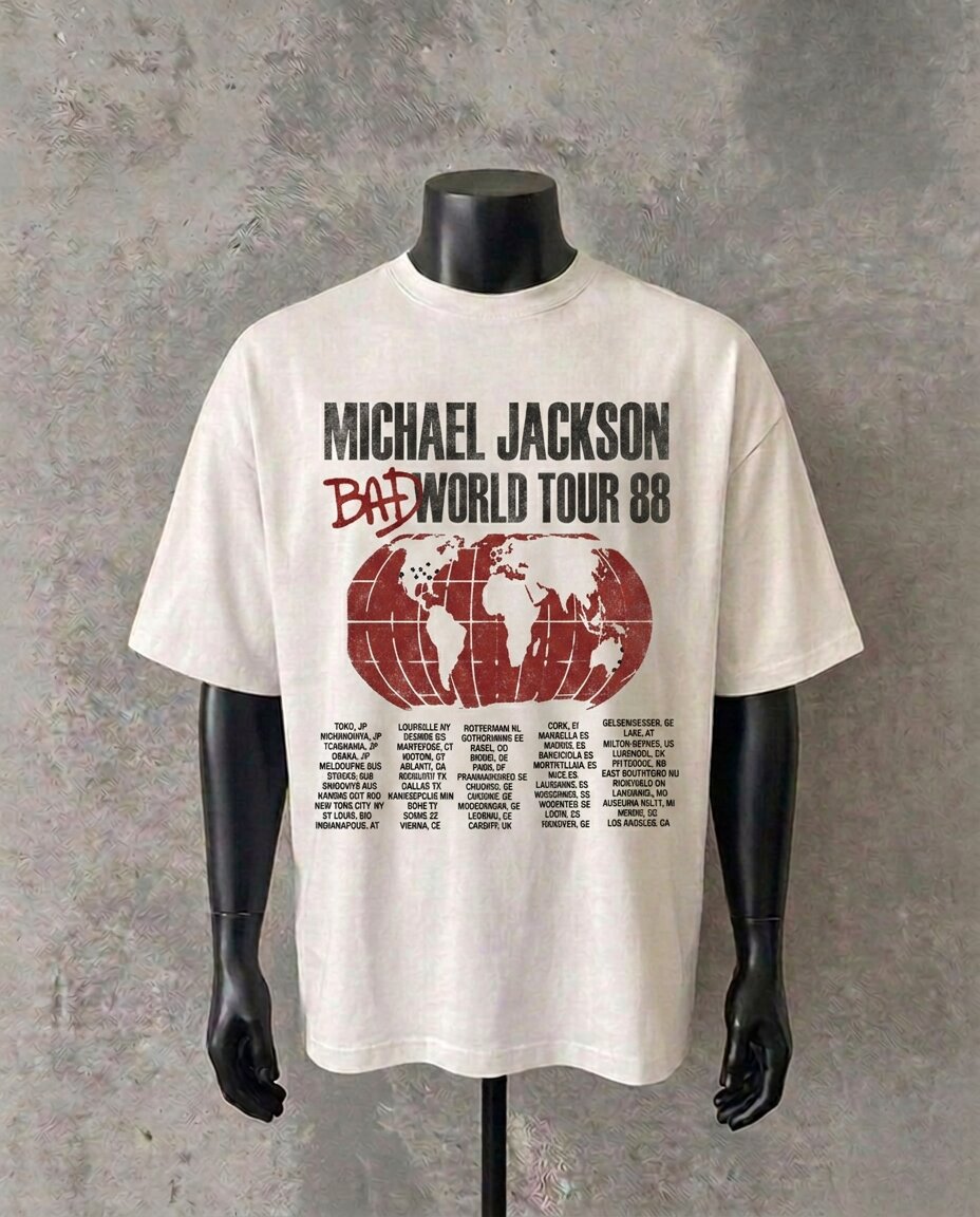 Michael Jackson Bad Tour '88 | White Tee