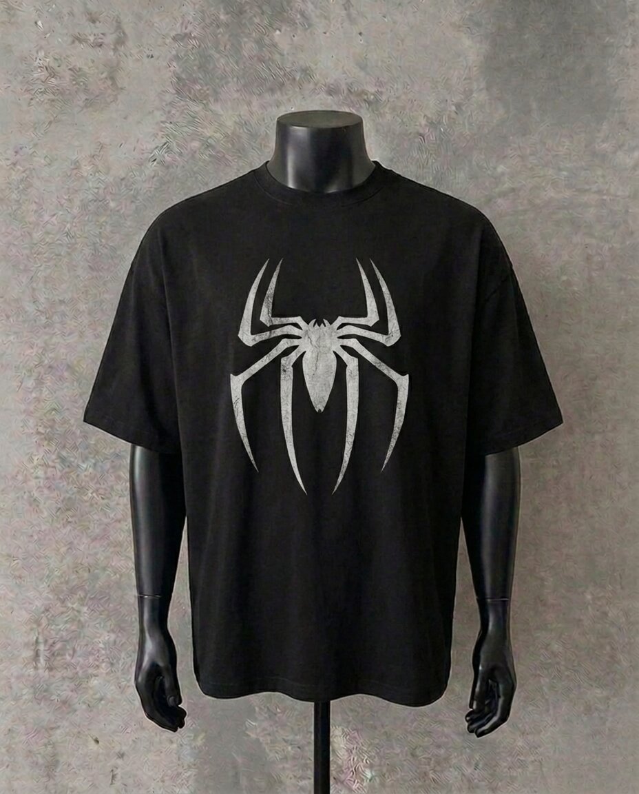 Spider-Man Monogram | Black Tee