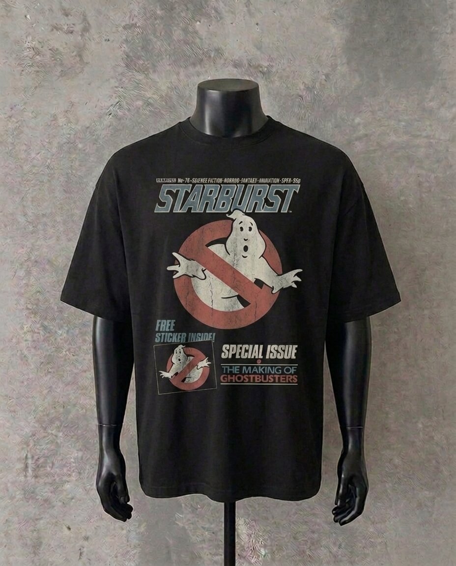 “Ghostbuster Starburst” Vintage Style | Black Tee