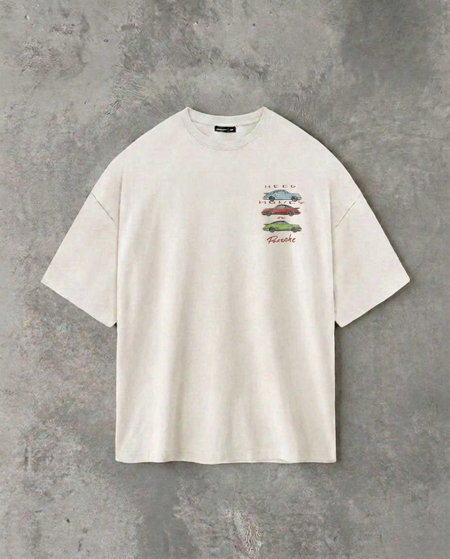 Porsche - Back Print | White Tee