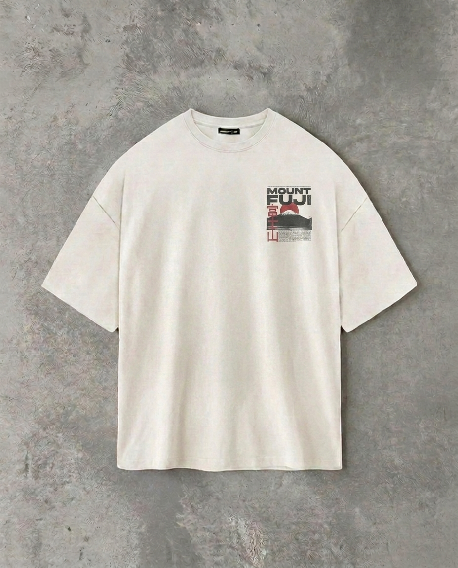 Mount Fuji - Back Print | White Tee