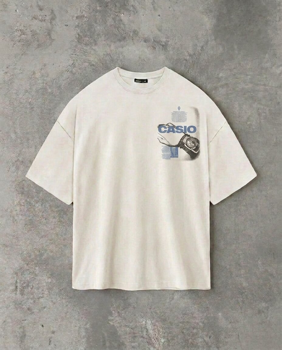 Casio Classic Double Sided | White Tee