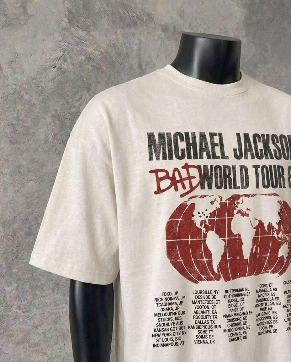 Michael Jackson Bad Tour '88 | White Tee