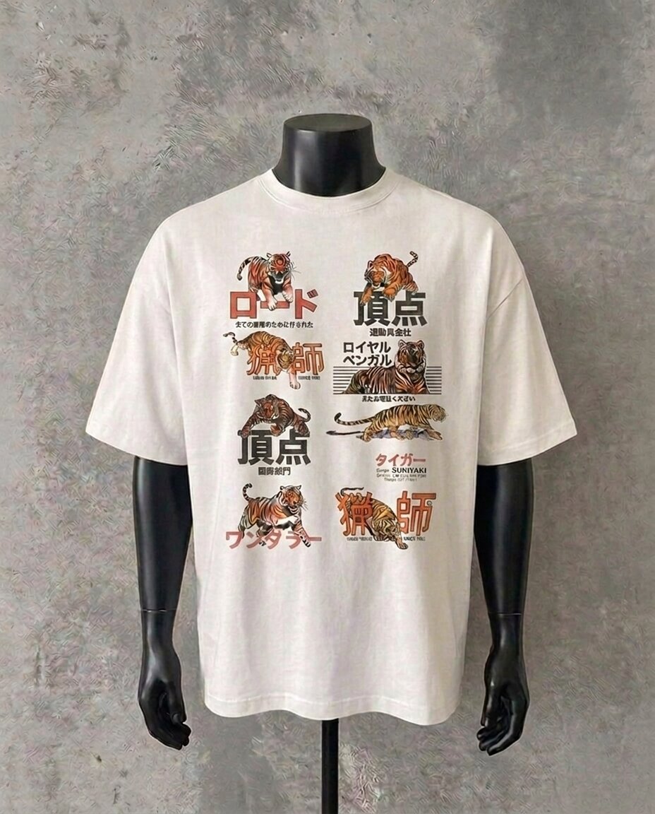 Tora — Japanese Tiger Edition | White Tee