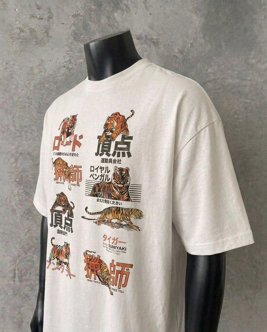 Tora — Japanese Tiger Edition | White Tee