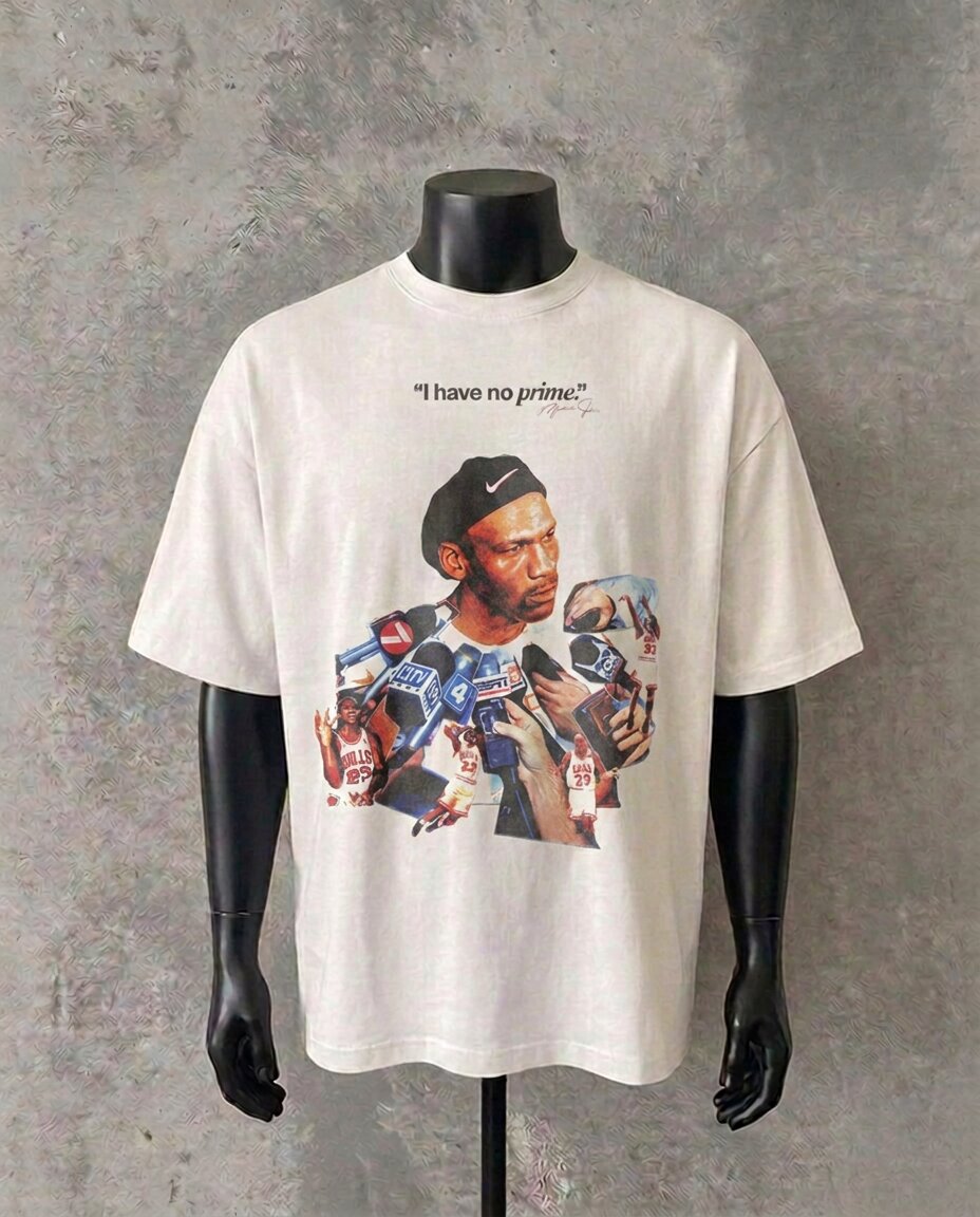 "I Had No Prime" Jordan | White Tee