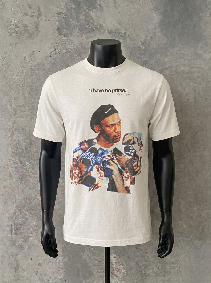 "I Had No Prime" Jordan | White Tee