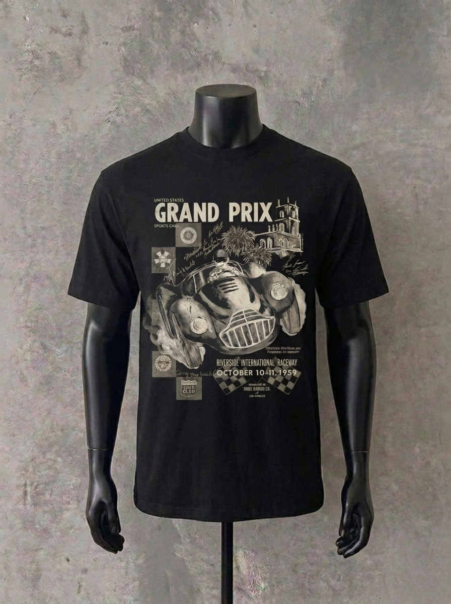 Grand Prix Schwarzes T-Shirt