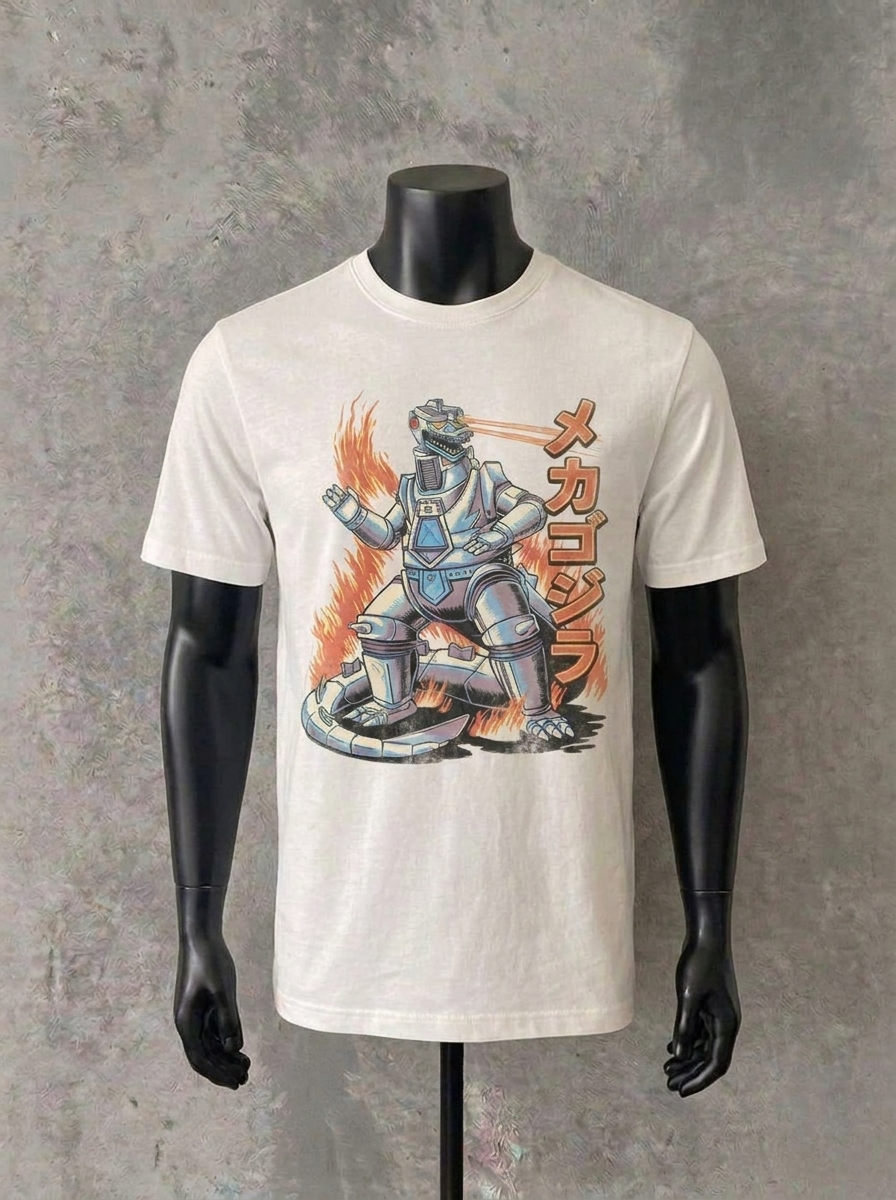 Mechagodzilla Band 1. Weißes T-Shirt