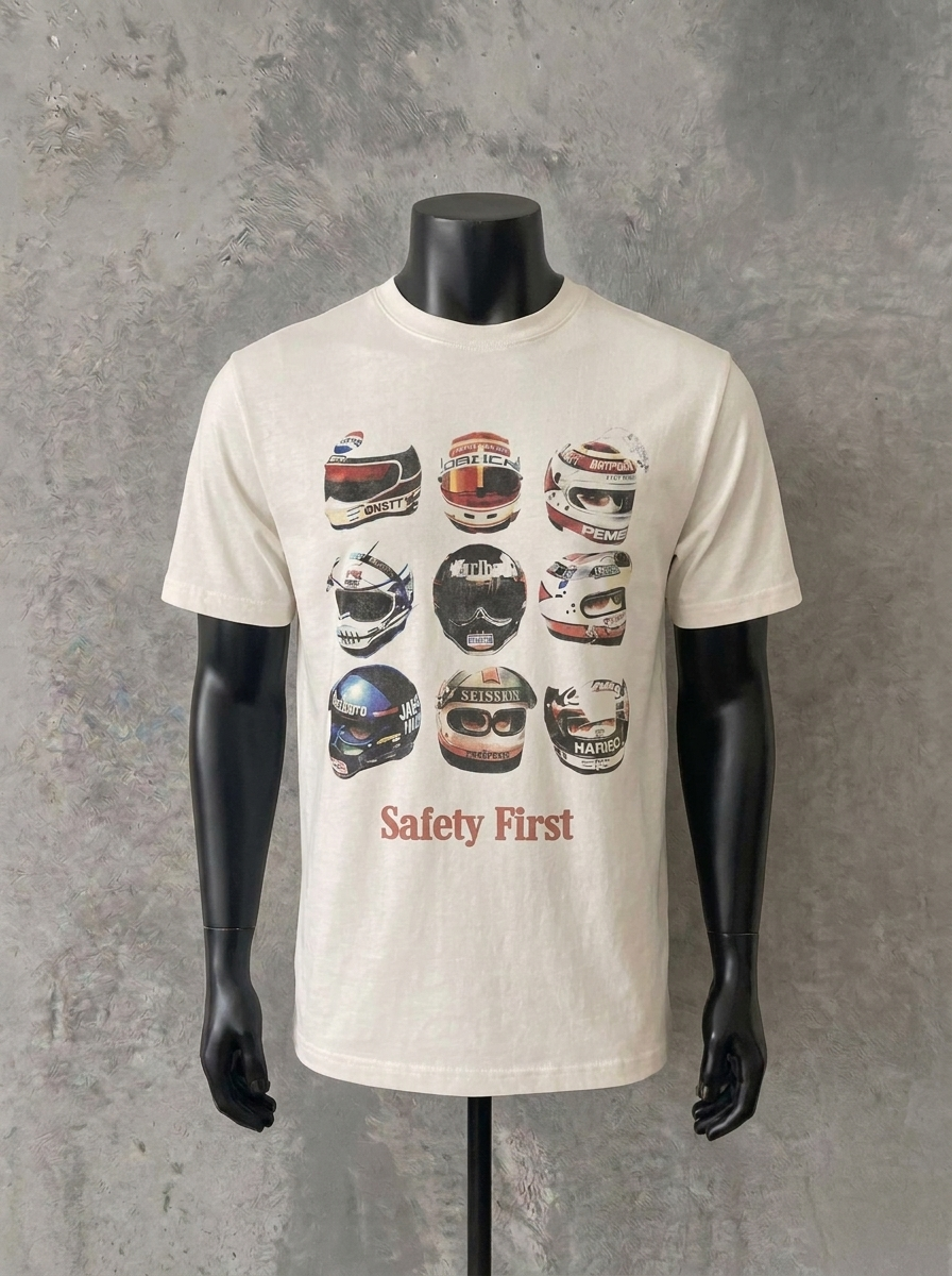 Safety First Weißes T-Shirt
