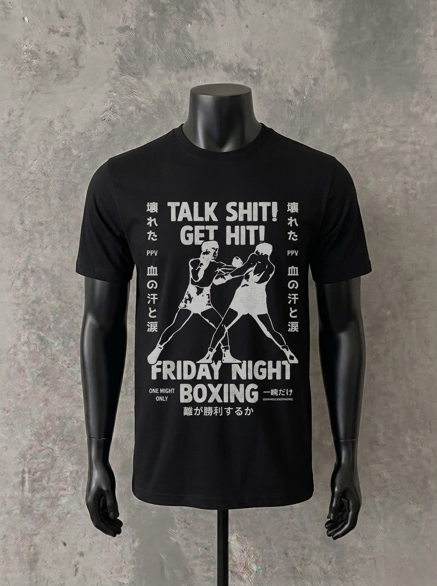 Déclaration « Talk Shit, Get Hit » | T-shirt noir