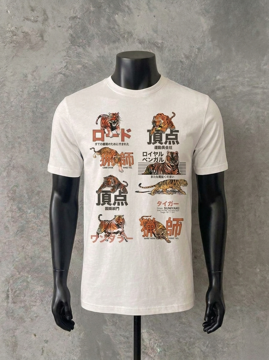 Tora — Édition Tigre japonais | T-shirt blanc