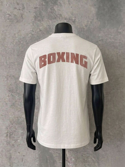 Boxing - Double Sided Print | White Tee