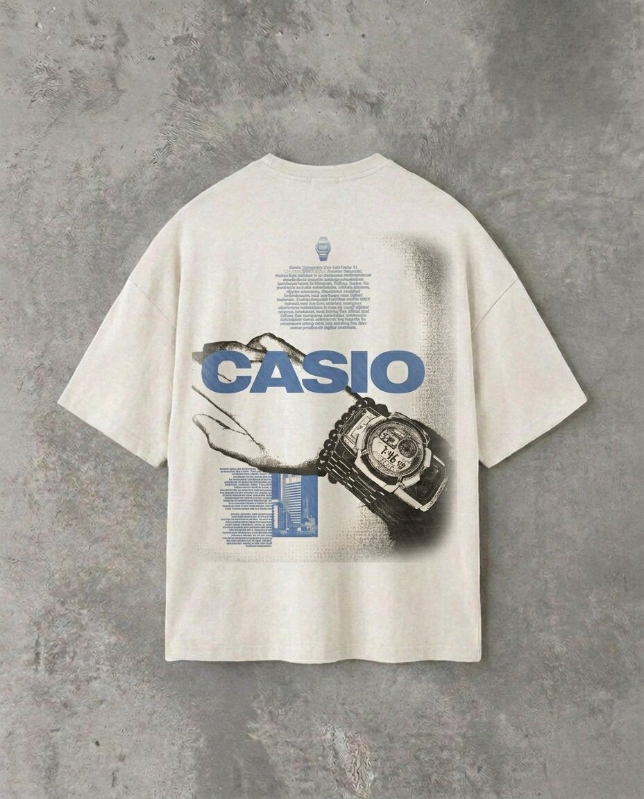 Casio Classic Double Sided | White Tee