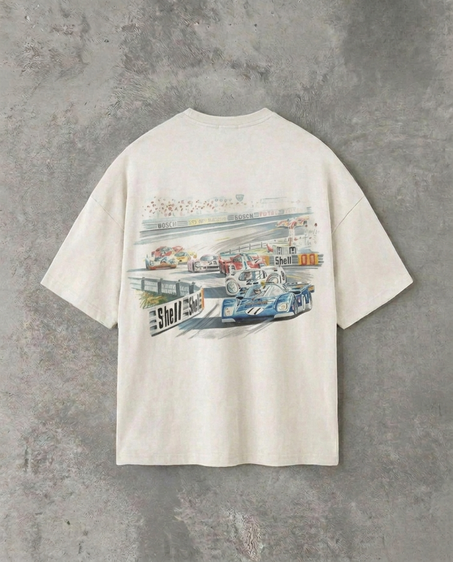 Racecars - Back Print | White Tee
