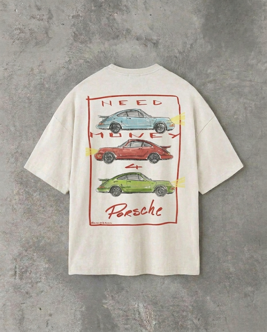 Porsche - Back Print | White Tee