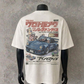 Blue Racecar Graphic Tee | White Tee