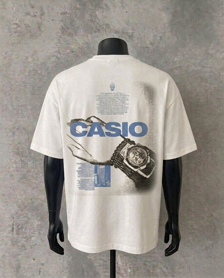 Casio Classic Double Sided | White Tee