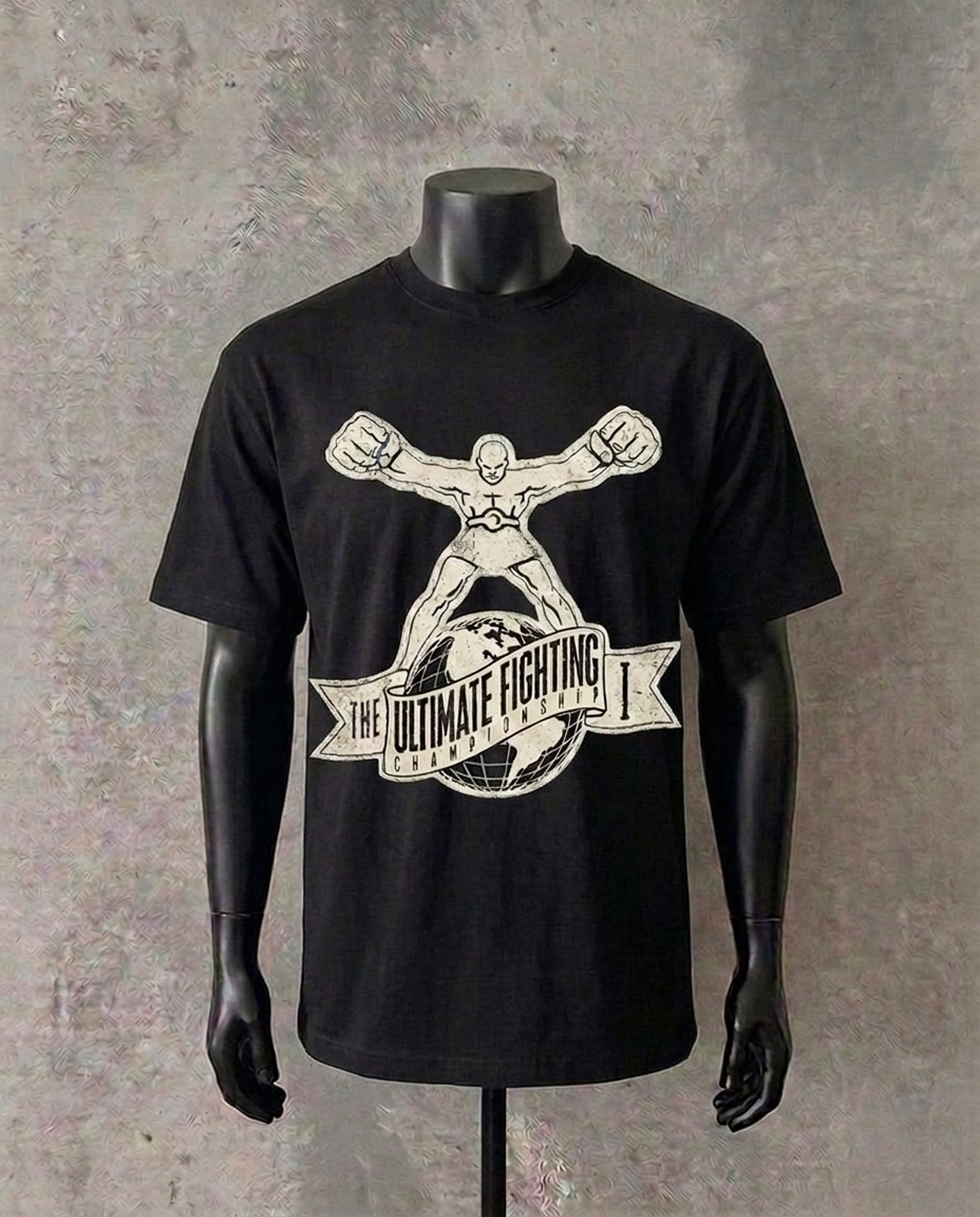 T-shirt noir Ultimate Fighter Retro