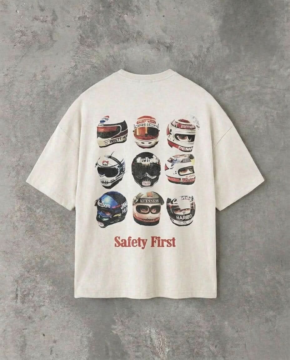 Safety First Double Sided | White Tee
