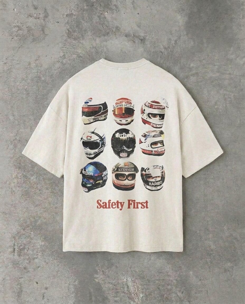 Safety First Double Sided | White Tee