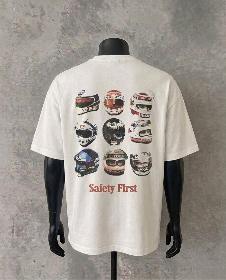 Safety First Double Sided | White Tee