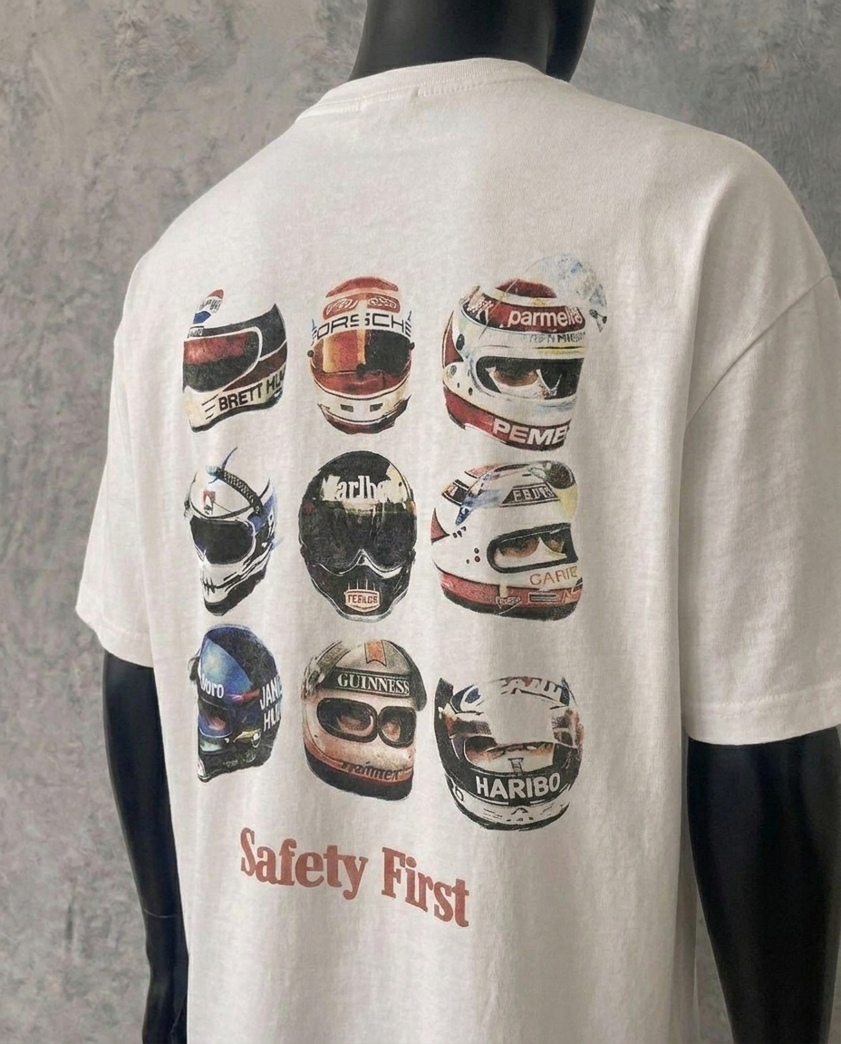 Safety First Double Sided | White Tee