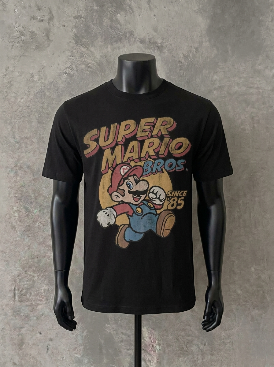 Super Mario Bros | Black T-Shirt