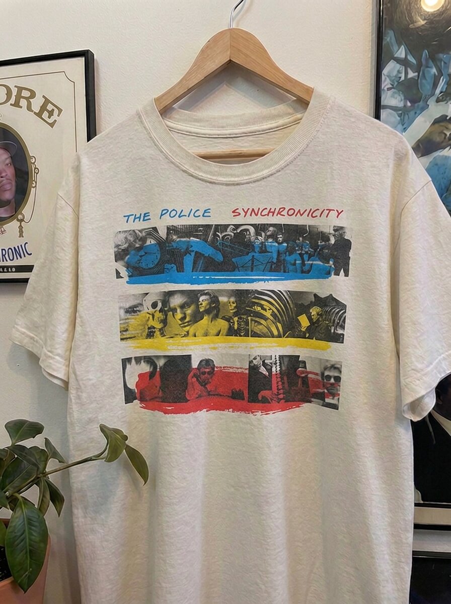 The Police Synchronicity Classic White Tee
