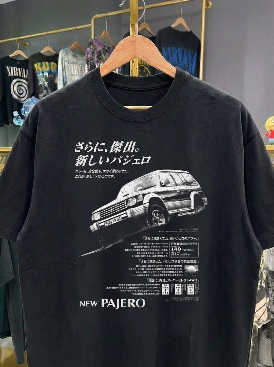 Pajero 1990s Ad | Black T-Shirt