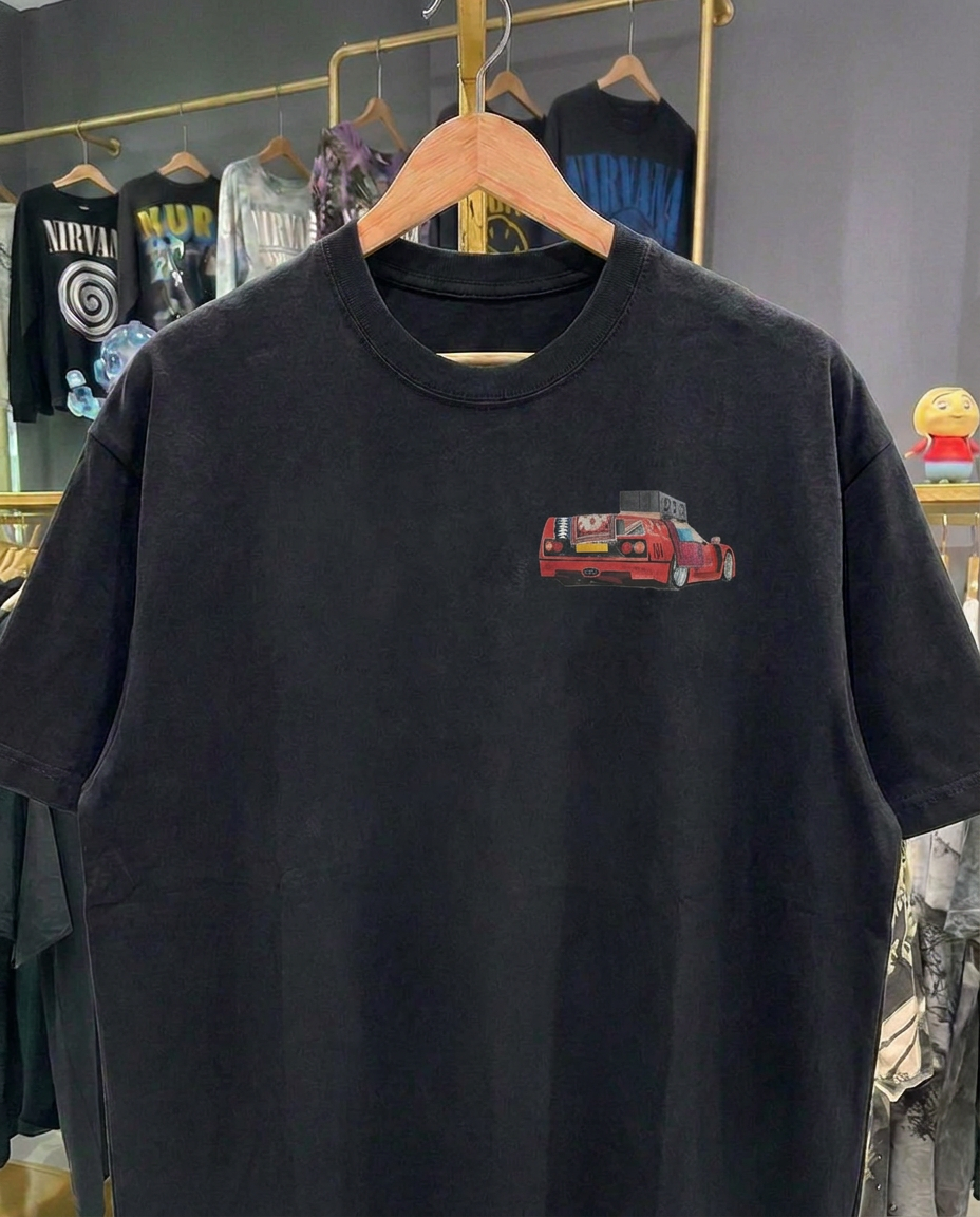 Ferrari F40 Small Print | Black T-Shirt
