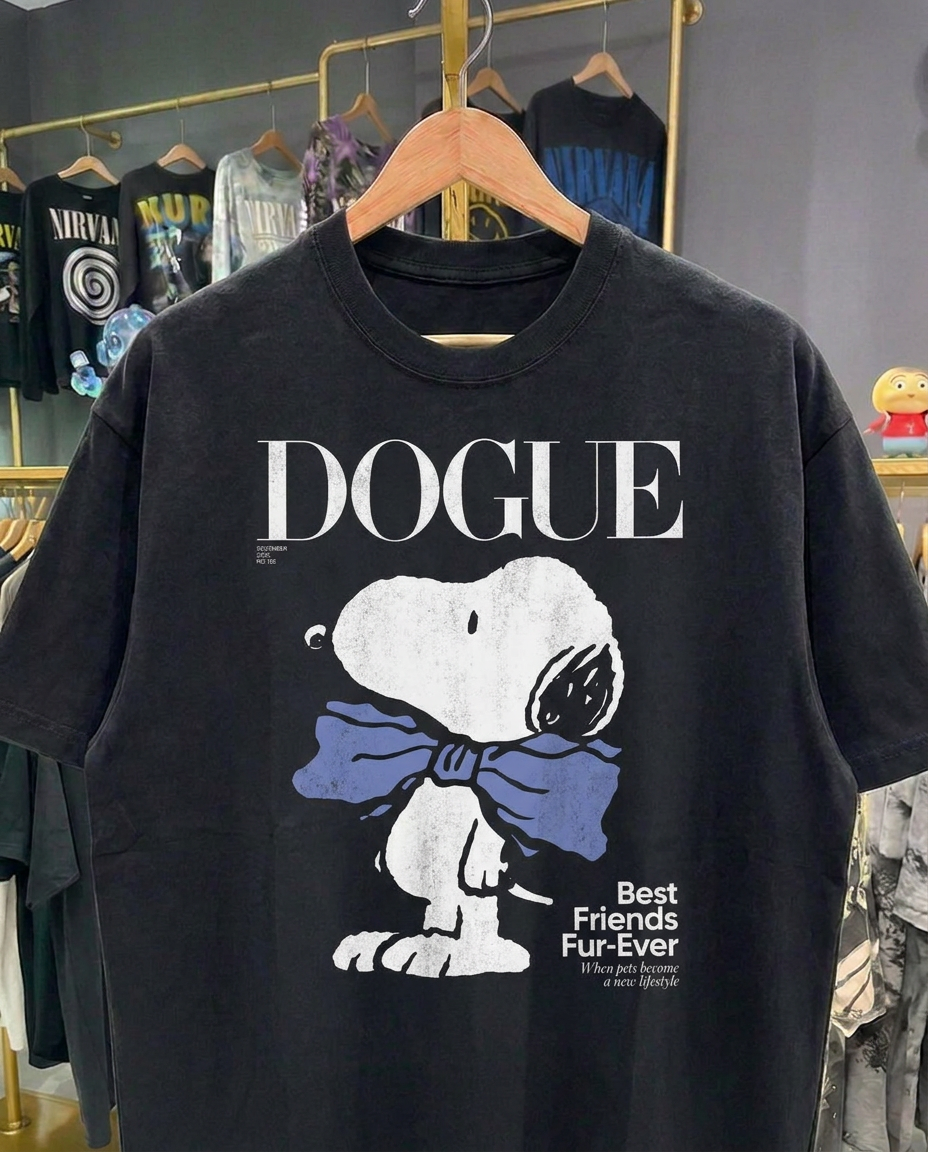 Snoopy DOGUE Black Tee