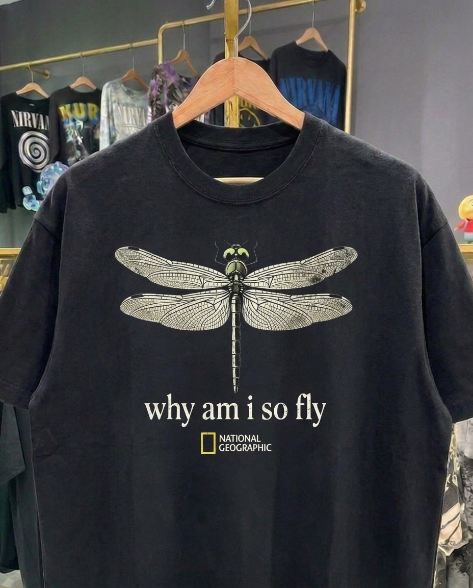 "why am I so fly" Black Tee