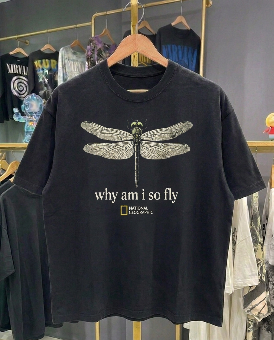 "why am I so fly" Black Tee